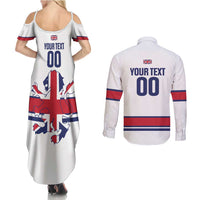 Custom Great Britain Hockey Couples Matching Summer Maxi Dress and Long Sleeve Button Shirt 2025 Go Champions