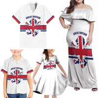 Custom Great Britain Hockey Family Matching Off Shoulder Maxi Dress and Hawaiian Shirt 2025 Go Champions