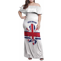 Custom Great Britain Hockey Family Matching Off Shoulder Maxi Dress and Hawaiian Shirt 2025 Go Champions