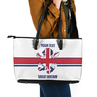 Custom Great Britain Hockey Leather Tote Bag 2025 Go Champions