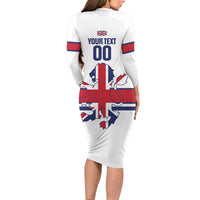 Custom Great Britain Hockey Long Sleeve Bodycon Dress 2025 Go Champions