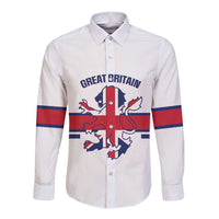 Custom Great Britain Hockey Long Sleeve Button Shirt 2025 Go Champions