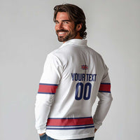 Custom Great Britain Hockey Long Sleeve Polo Shirt 2025 Go Champions
