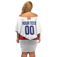 Custom Great Britain Hockey Off Shoulder Short Dress 2025 Go Champions