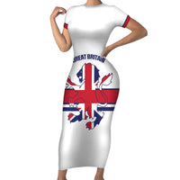 Custom Great Britain Hockey Short Sleeve Bodycon Dress 2025 Go Champions