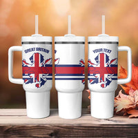 Custom Great Britain Hockey Tumbler With Handle 2025 Go Champions