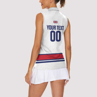 Custom Great Britain Hockey Women Sleeveless Polo Shirt 2025 Go Champions