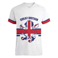 Custom Great Britain Hockey Women V-Neck T-Shirt 2025 Go Champions