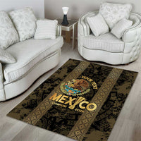 Custom Mexico Football Area Rug 2025 El Tri Champions Gold Color - Wonder Print Shop