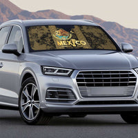 Custom Mexico Football Auto Sun Shade 2025 El Tri Champions Gold Color - Wonder Print Shop