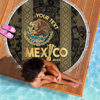 Custom Mexico Football Beach Blanket 2025 El Tri Champions Gold Color - Wonder Print Shop