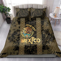 Custom Mexico Football Bedding Set 2025 El Tri Champions Gold Color - Wonder Print Shop