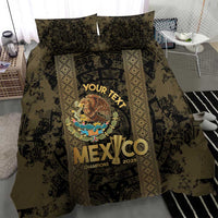 Custom Mexico Football Bedding Set 2025 El Tri Champions Gold Color - Wonder Print Shop