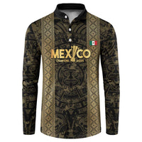 Custom Mexico Football Button Sweatshirt 2025 El Tri Champions Gold Color - Wonder Print Shop