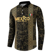 Custom Mexico Football Button Sweatshirt 2025 El Tri Champions Gold Color - Wonder Print Shop