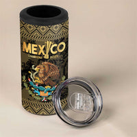 Custom Mexico Football 4 in 1 Can Cooler Tumbler 2025 El Tri Champions Gold Color - Wonder Print Shop