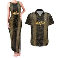 Custom Mexico Football Couples Matching Tank Maxi Dress and Hawaiian Shirt 2025 El Tri Champions Gold Color - Wonder Print Shop