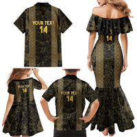 Custom Mexico Football Family Matching Mermaid Dress and Hawaiian Shirt 2025 El Tri Champions Gold Color - Wonder Print Shop