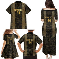 Custom Mexico Football Family Matching Puletasi and Hawaiian Shirt 2025 El Tri Champions Gold Color - Wonder Print Shop