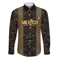 Custom Mexico Football Family Matching Puletasi and Hawaiian Shirt 2025 El Tri Champions Gold Color - Wonder Print Shop