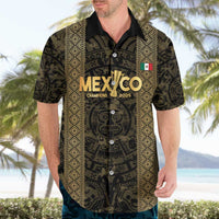Custom Mexico Football Hawaiian Shirt 2025 El Tri Champions Gold Color - Wonder Print Shop
