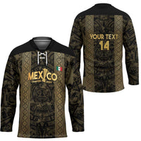 Custom Mexico Football Hockey Jersey 2025 El Tri Champions Gold Color - Wonder Print Shop