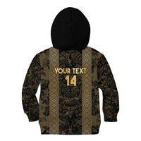 Custom Mexico Football Kid Hoodie 2025 El Tri Champions Gold Color - Wonder Print Shop