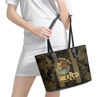Custom Mexico Football Leather Tote Bag 2025 El Tri Champions Gold Color - Wonder Print Shop