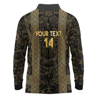 Custom Mexico Football Long Sleeve Polo Shirt 2025 El Tri Champions Gold Color - Wonder Print Shop