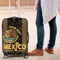 Custom Mexico Football Luggage Cover 2025 El Tri Champions Gold Color - Wonder Print Shop