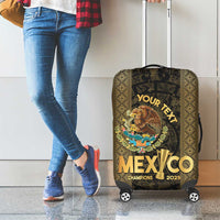 Custom Mexico Football Luggage Cover 2025 El Tri Champions Gold Color - Wonder Print Shop