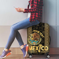 Custom Mexico Football Luggage Cover 2025 El Tri Champions Gold Color - Wonder Print Shop