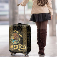 Custom Mexico Football Luggage Cover 2025 El Tri Champions Gold Color - Wonder Print Shop