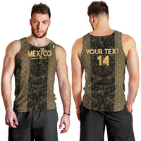 Custom Mexico Football Men Tank Top 2025 El Tri Champions Gold Color - Wonder Print Shop