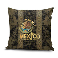 Custom Mexico Football Pillow Cover 2025 El Tri Champions Gold Color - Wonder Print Shop