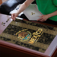 Custom Mexico Football Puzzle 2025 El Tri Champions Gold Color - Wonder Print Shop