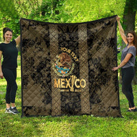 Custom Mexico Football Quilt 2025 El Tri Champions Gold Color - Wonder Print Shop