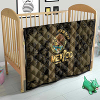 Custom Mexico Football Quilt 2025 El Tri Champions Gold Color - Wonder Print Shop