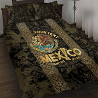 Custom Mexico Football Quilt Bed Set 2025 El Tri Champions Gold Color - Wonder Print Shop