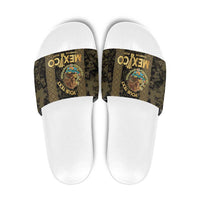 Custom Mexico Football Slide Sandals 2025 El Tri Champions Gold Color - Wonder Print Shop