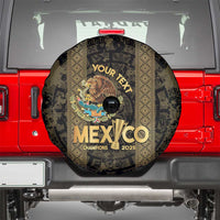 Custom Mexico Football Spare Tire Cover 2025 El Tri Champions Gold Color - Wonder Print Shop