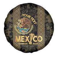 Custom Mexico Football Spare Tire Cover 2025 El Tri Champions Gold Color - Wonder Print Shop
