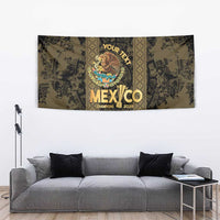 Custom Mexico Football Tapestry 2025 El Tri Champions Gold Color - Wonder Print Shop