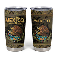 Custom Mexico Football Tumbler Cup 2025 El Tri Champions Gold Color - Wonder Print Shop