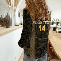 Custom Mexico Football Women Casual Shirt 2025 El Tri Champions Gold Color - Wonder Print Shop