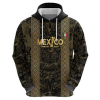 Custom Mexico Football Zip Hoodie 2025 El Tri Champions Gold Color - Wonder Print Shop