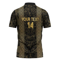Custom Mexico Football Zipper Polo Shirt 2025 El Tri Champions Gold Color - Wonder Print Shop