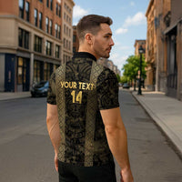 Custom Mexico Football Zipper Polo Shirt 2025 El Tri Champions Gold Color - Wonder Print Shop