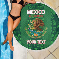 Custom Mexico Football Beach Blanket 2025 El Tri Champions Green Color - Wonder Print Shop