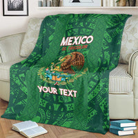 Custom Mexico Football Blanket 2025 El Tri Champions Green Color - Wonder Print Shop